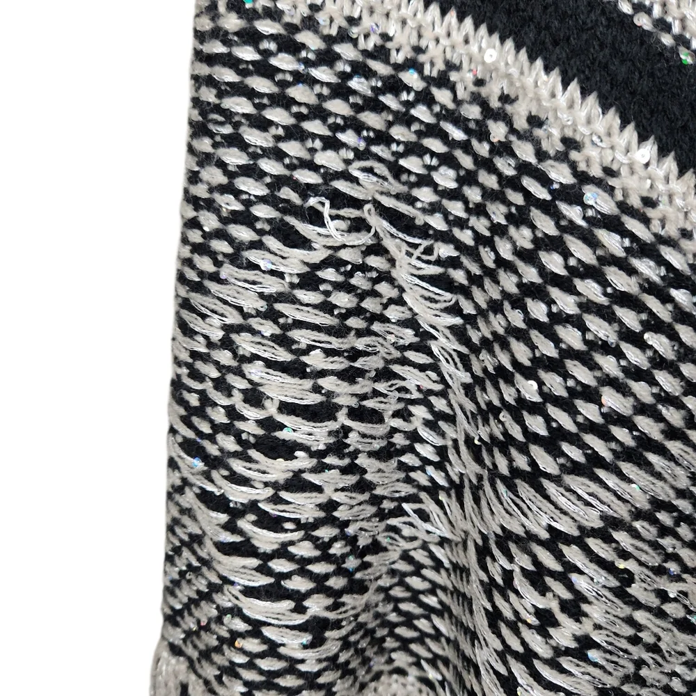 Alberto Makali New York Knit Shawl Metallic Glitter Tie Dye Womens Size L/XL